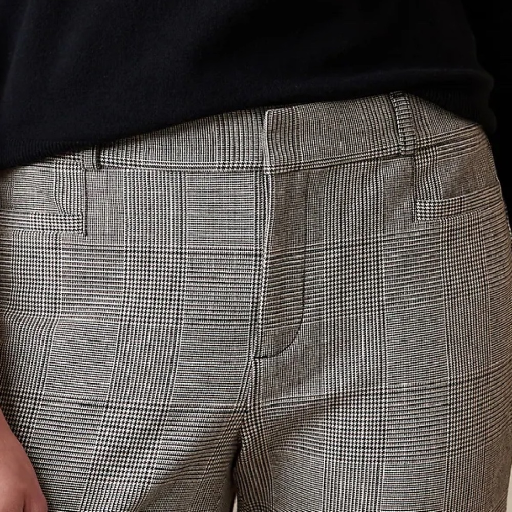 New Banana Republic Plaid CURVY SLOAN SLIM PANT Sz.10